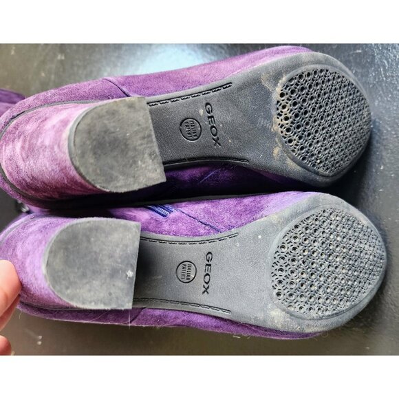 Women's "Respira" Purple Breathable Italian patent Goat Suede boots 38.5 Euro - Picture 6 of 6